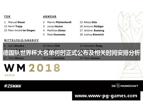 德国队世界杯大名单何时正式公布及相关时间安排分析